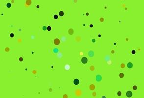 Light Green, Yellow vector backdrop with dots.