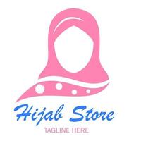 ilustración vector logo gráfico de hijab de moda