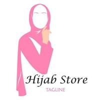 Illustration vector graphic logo of fashionable hijab