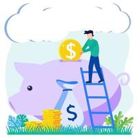 Illustration vector graphic cartoon character of budget