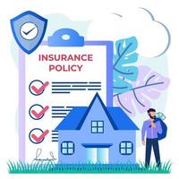 Illustration vector graphic cartoon character of insurance policy