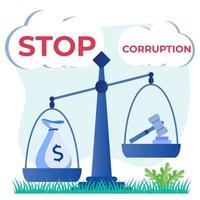 Illustration vector graphic cartoon character of anti corruption day