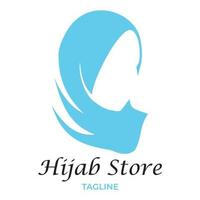 ilustración vector logo gráfico de hijab de moda