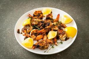 jerk shrimps or grilled shrimps in Jamaica style photo