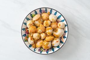 Meatball and fishball spicy salad photo