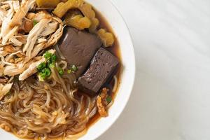 Stewed Chicken Noodle Soup Bowl photo