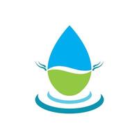 vector de plantilla de logotipo de gota de agua