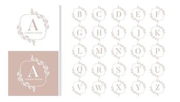 Decorative luxury wedding monogram logo alphabet set vector