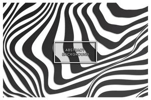 Warped monochrome waving lines abstract background Vector