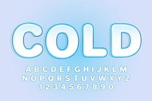 decorative cold Font and Alphabet vector