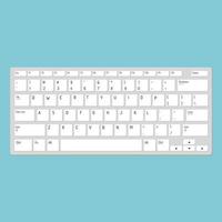 Smartphone keyboard, alphabet buttons vector flat style