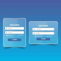 User log in form for website or social media vector