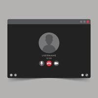 Video call icons interface background vector