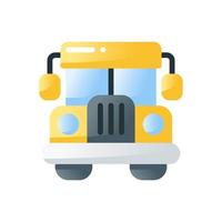 school bus flat gradient style icon. vector illustration for graphic design, website, app