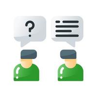 discussion flat gradient style icon. vector illustration for graphic design, website, app