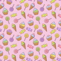 sweet food seamless pattern background design vector