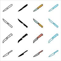 pairing knife icon set vector design template simple and clean