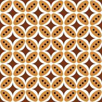 Seamless pattern inspired by classic Javanese Batik Kawung motif vector
