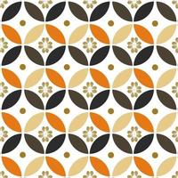 Geometric seamless pattern inspired by Javanese Batik Kawung vector