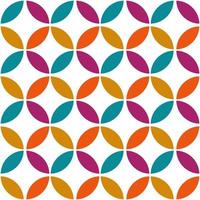 Colorful seamless pattern inspired by Javanese Batik Kawung vector