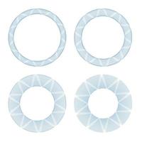 Set vector Guilloche elements for certificate or diploma. Line circle frame