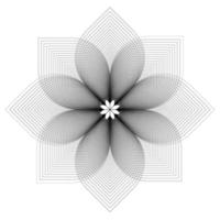 Vector Guilloche flower elements for certificate or diploma and currency design