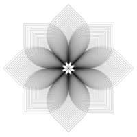 elementos de flor guilloche vectorial para certificado o diploma y diseño de moneda vector