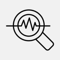 Search statistic icon vector