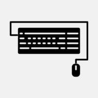 Keyboard Glyph Icon vector