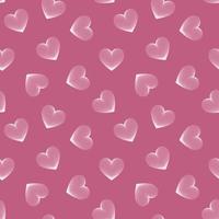 Vector seamless pattern linear heart. Happy Valentine's Day. Love.