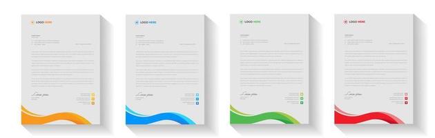 modern corporate business letterhead design vector