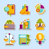 Financial Literacy Sticker vector