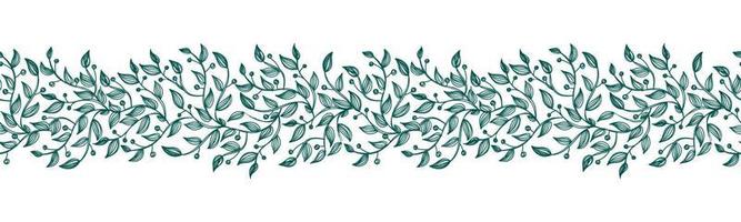 hand drawn Minimalist floral seamless pattern. floral pattern with one line flowers vector