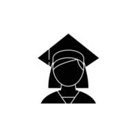 Female student icon vector