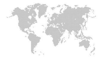 Dots World Map vector Illustration