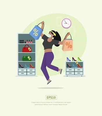 Shopping Day with character female