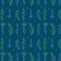 Abstract botanical pattern design vector