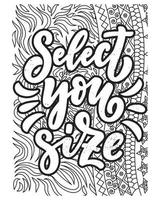 Motivational Quotes coloring page design. inspirational  Quotes coloring page design. line art design. color less background design. vector