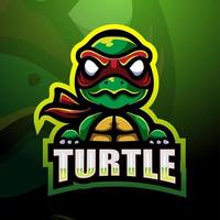 Turtle mascot esport logo design