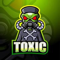 Toxic mascot esport logo design vector
