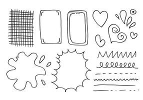 Hand drawn set elements, for concept design. vector illustration.