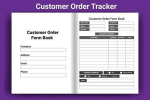 Customer Order Form Book vector