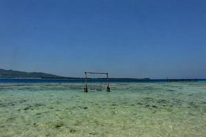 Menjangan island in Karimun, Java, Jepara, Central Java, beautiful white sand photo