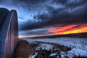 Sunset on Prairie Winter photo