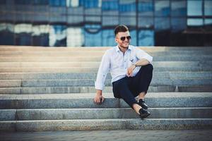 successful fashion male model photo