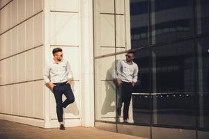 handsome man near office photo