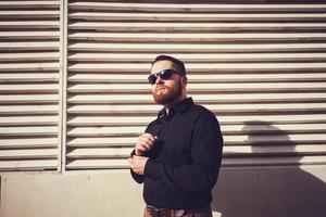 Handsome confident man with beard photo