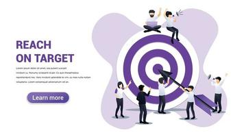 Reach on target Illustration for Web, web interface, website, web graphic Template vector fully editable Design