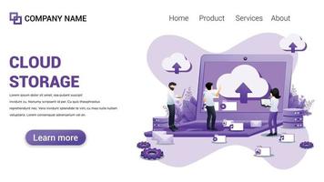 Cloud storage Illustration for Web, web interface, website, web graphic Template vector fully editable Design