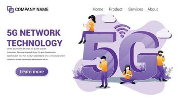 5G network technology Illustration for Web, web interface, website, web graphic Template vector fully editable Design